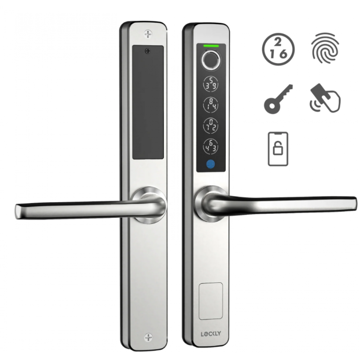 Lockly Guard Athena PGD228FSLSS-118 智能電子門鎖 (不鏽鋼) (趟門勾鎖)